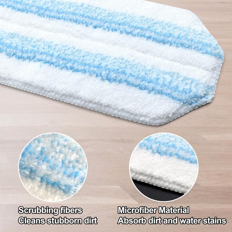 GFRED 8 Pack Mop Pads Replacements Compatible with O Cedar H2prO Flat Mop System Microfiber Mop Refills for O Cedar H2pro Flat Mop,Washable & Reusable Mop Heads Replacement for Ocedar H2Pro Mop Floor Clean - Image 4